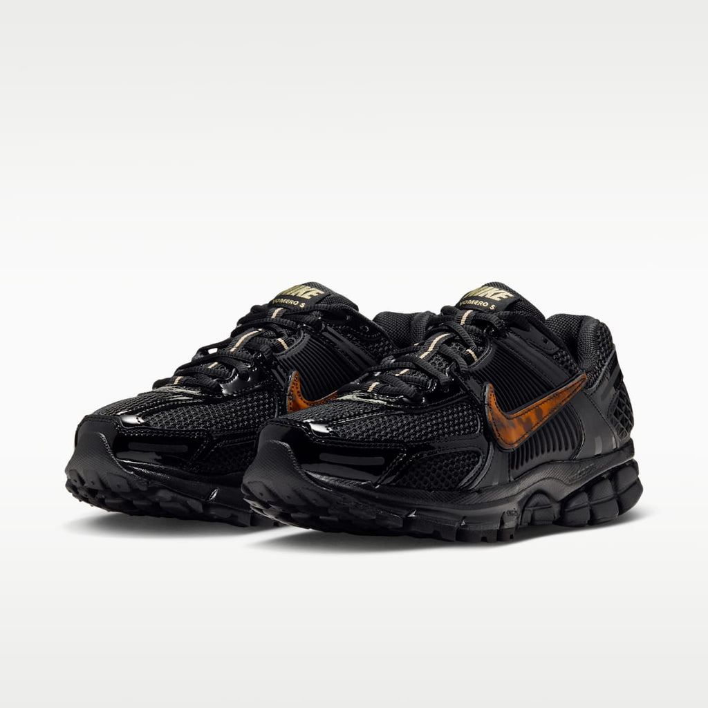 Nike Zoom Vomero 5 Women's Shoes - Black/Black/Metallic Gold/Multi-Color