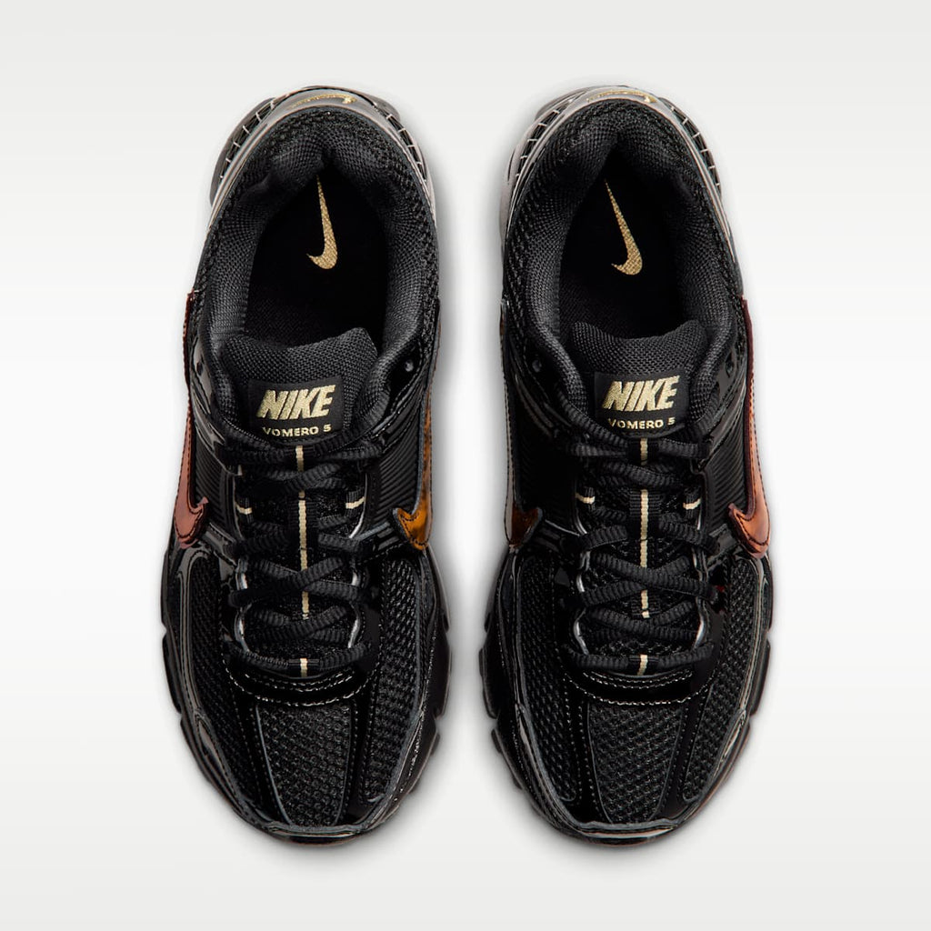Nike Zoom Vomero 5 Women's Shoes - Black/Black/Metallic Gold/Multi-Color