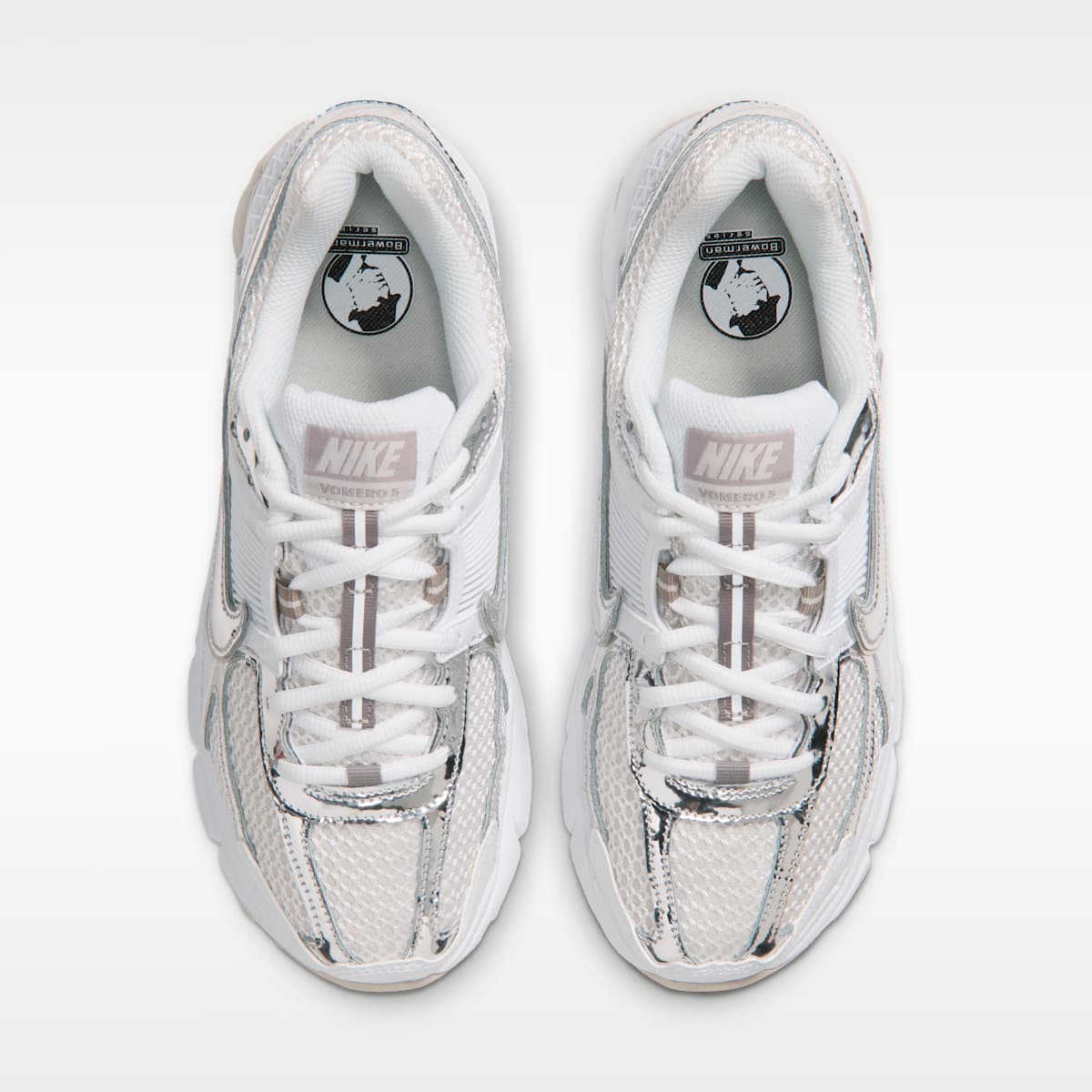Nike Zoom Vomero 5 Women's Shoes - White/Light Bone/Enigma Stone/Metallic Silver