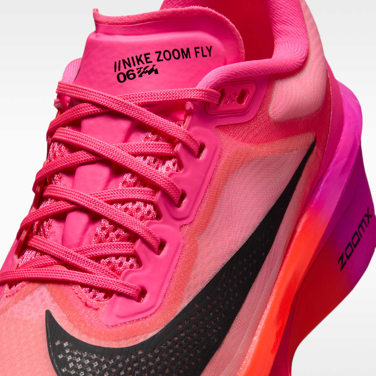 Nike Zoom Fly 6 Women's Road Racing Shoes - Hyper Pink/Laser Crimson/Fuchsia Blast/Black