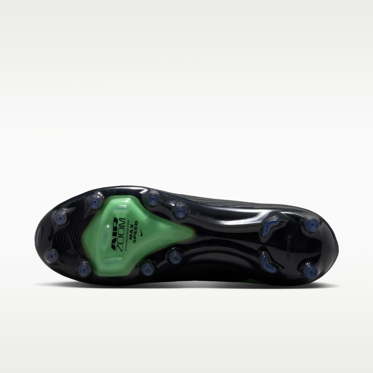 Nike Mercurial Superfly 11 Elite Artificial-Grass Low-Top Soccer Cleats - Black/Black/Illusion Green - Image 2