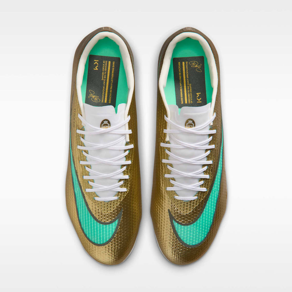 Nike Mercurial Superfly 11 Pro "Kylian Mbappé" Artificial-Grass Low-Top Soccer Cleats - Metallic Gold/Green Glow - Image 4