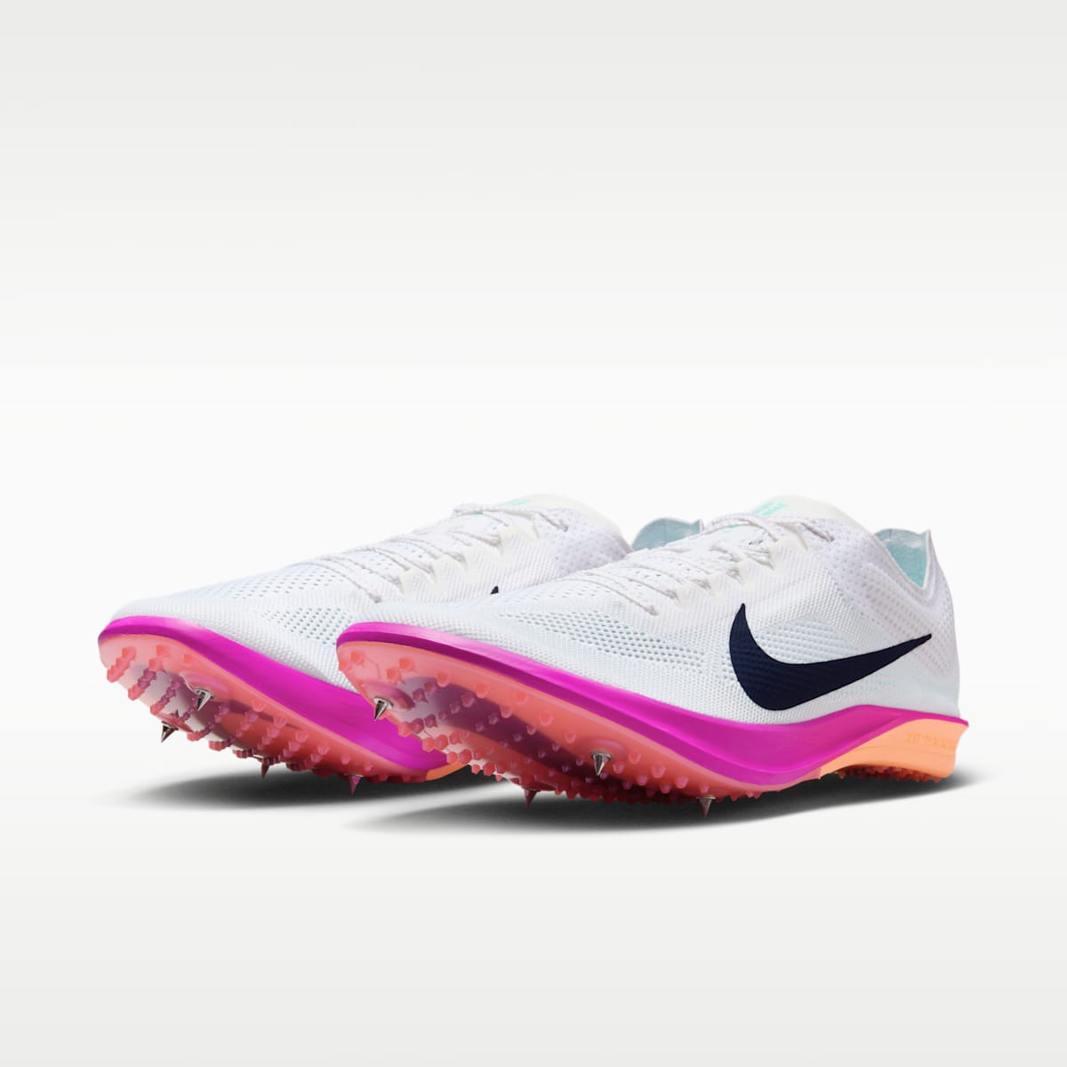 Women's Nike Dragonfly 2 Track & Field Distance Spikes - White/Hyper Turquoise/Fire Pink/Obsidian