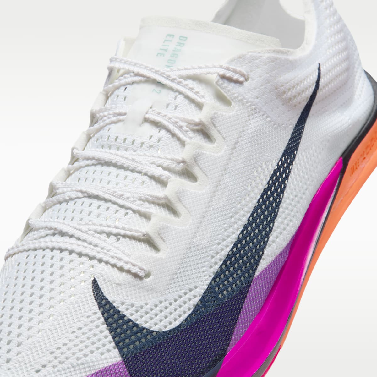 Nike Dragonfly 2 Elite Track & Field Distance Spikes - White/Hyper Violet/Bright Crimson/Obsidian - Image 8
