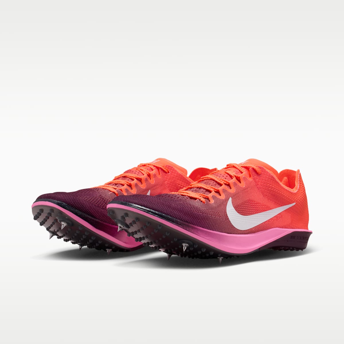 Women's Nike Dragonfly 2 Track & Field Distance Spikes - Bright Crimson/Hyper Crimson/Pink Spell/White