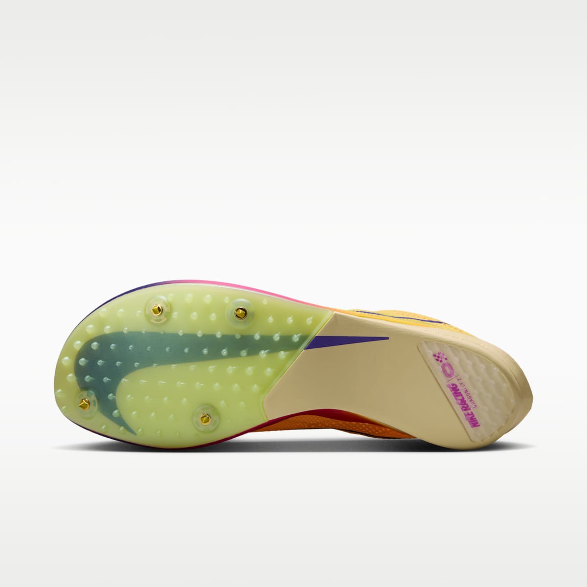 Women's Nike Dragonfly 2 Track & Field Distance Spikes - Citron Pulse/Vivid Purple/Indigo Burst