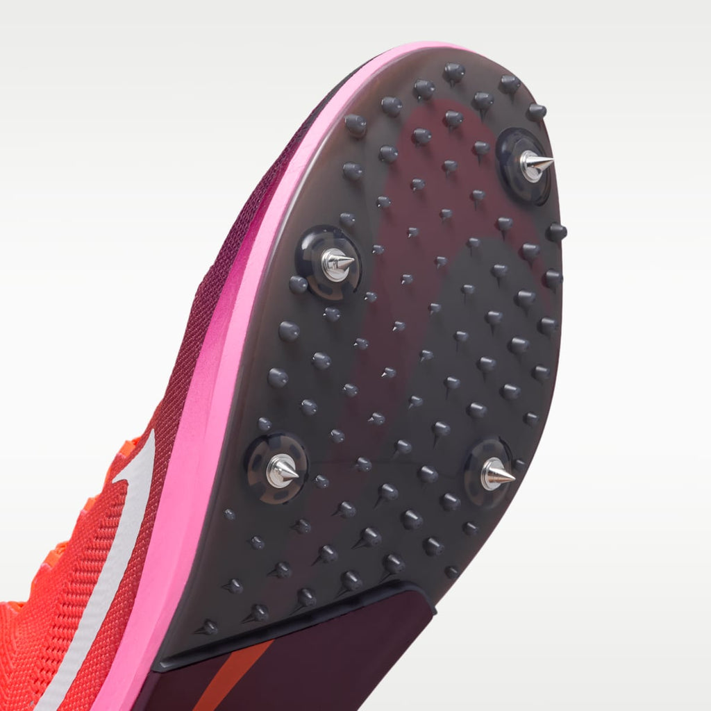 Women's Nike Dragonfly 2 Track & Field Distance Spikes - Bright Crimson/Hyper Crimson/Pink Spell/White