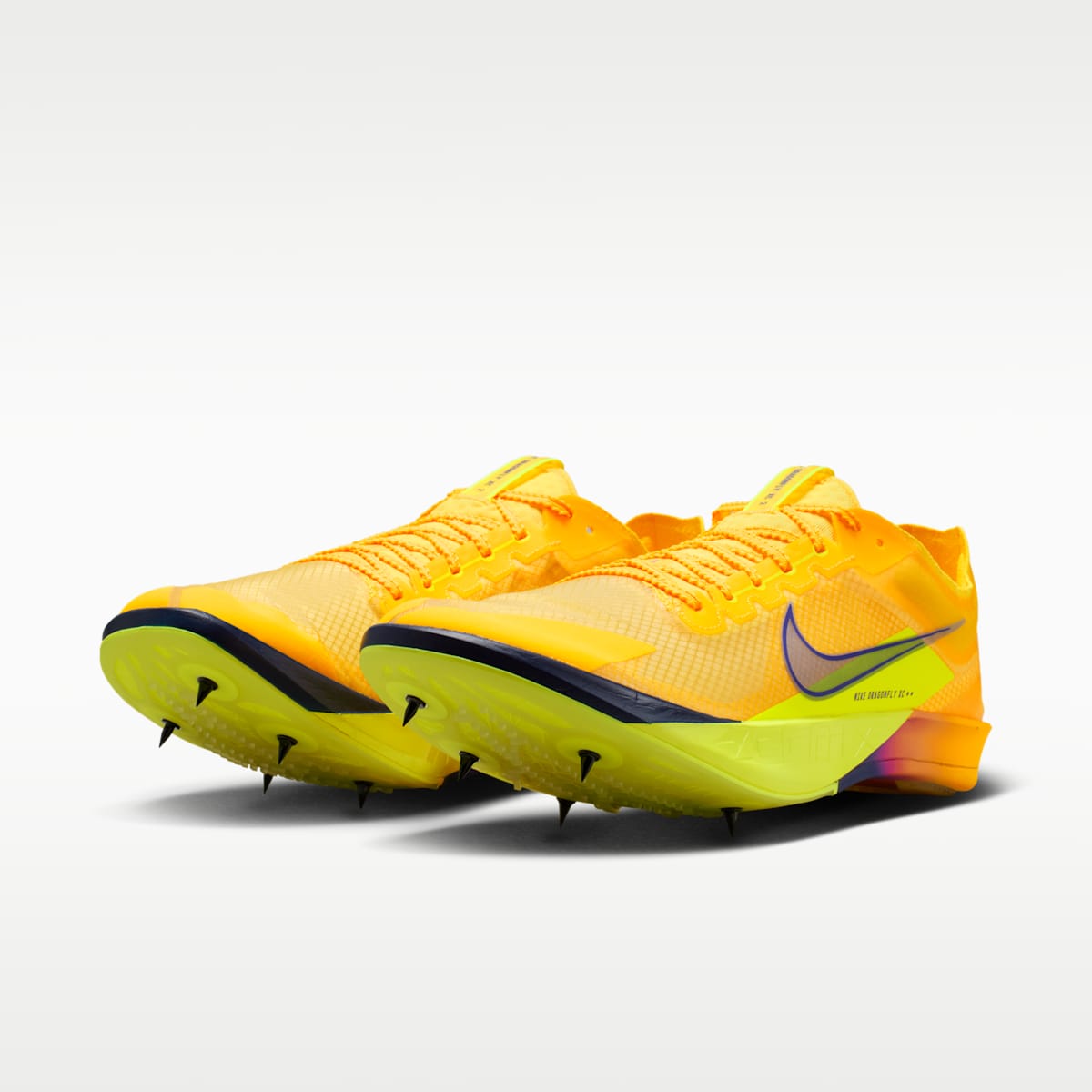 Women's Nike Dragonfly XC 2 Cross-Country Spikes - Citron Pulse/Blue Void/Hyper Violet/Indigo Burst