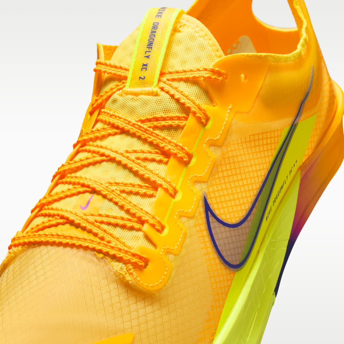 Women's Nike Dragonfly XC 2 Cross-Country Spikes - Citron Pulse/Blue Void/Hyper Violet/Indigo Burst