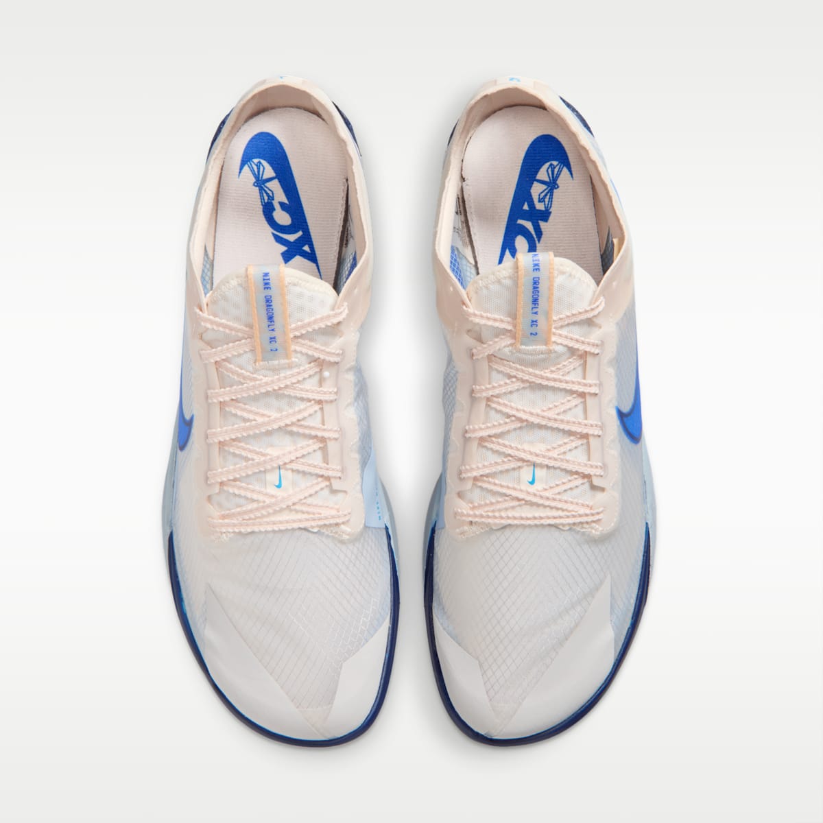 Women's Nike Dragonfly XC 2 Cross-Country Spikes - Chalk/Blue Void/Light Armory Blue/Racer Blue