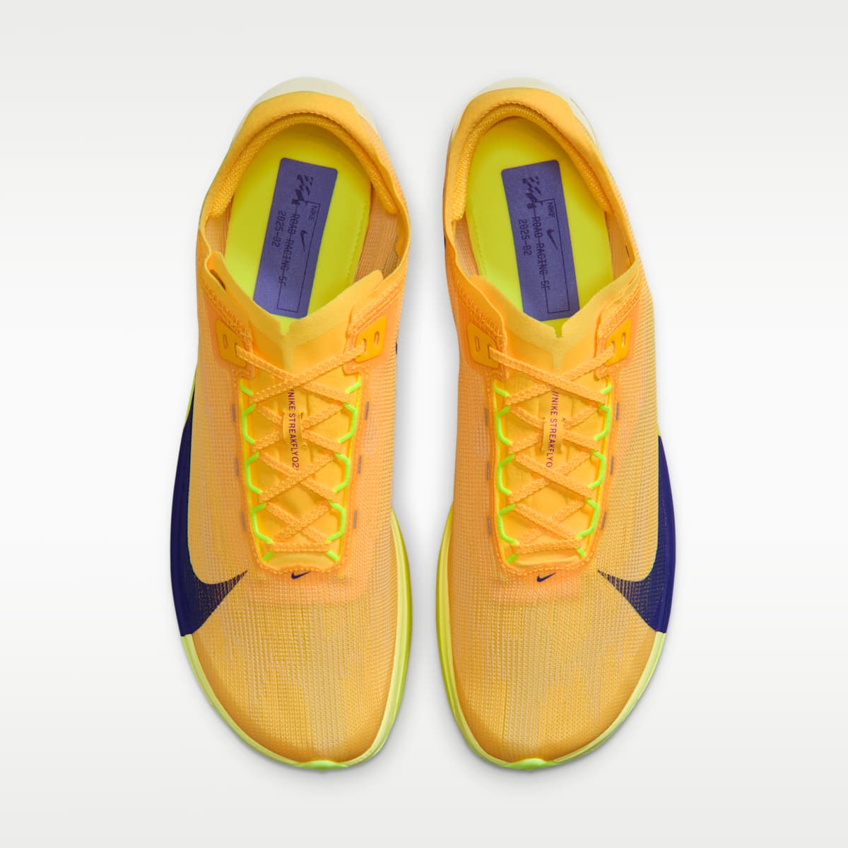 Nike Streakfly 2 Road Racing Shoes - Citron Pulse/Volt Ice/Hyper Violet/Indigo Burst - Image 4