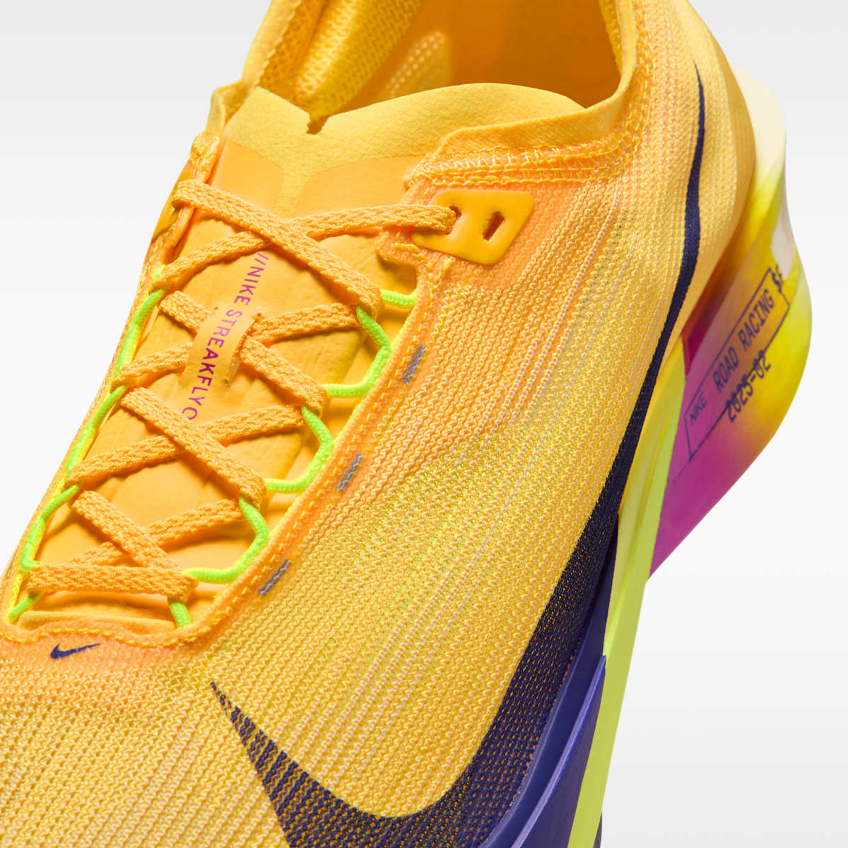 Nike Streakfly 2 Road Racing Shoes - Citron Pulse/Volt Ice/Hyper Violet/Indigo Burst - Image 7
