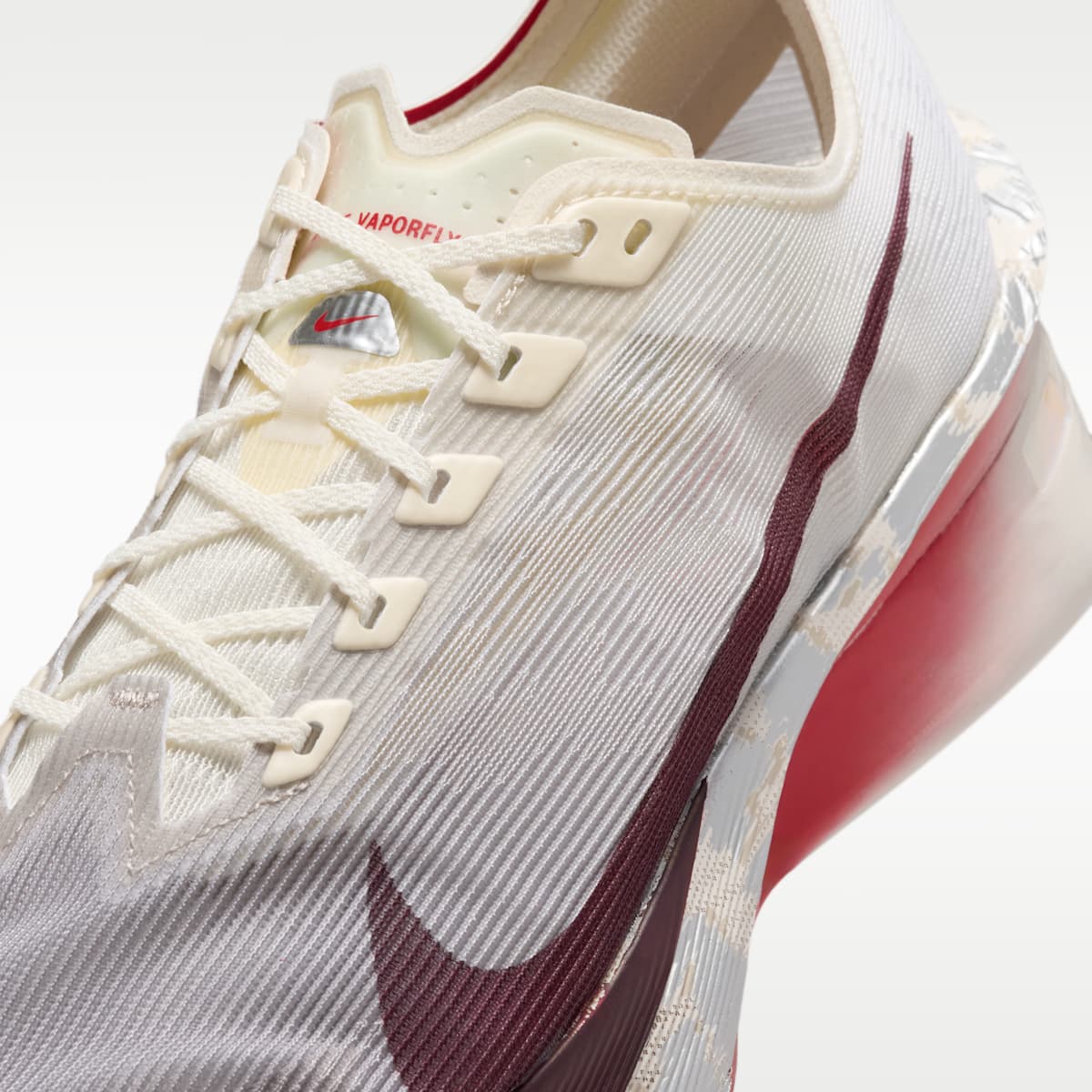 Nike Vaporfly 4 Men's Road Racing Shoes - Sail/Phantom/Light Boulder/University Red - Image 7