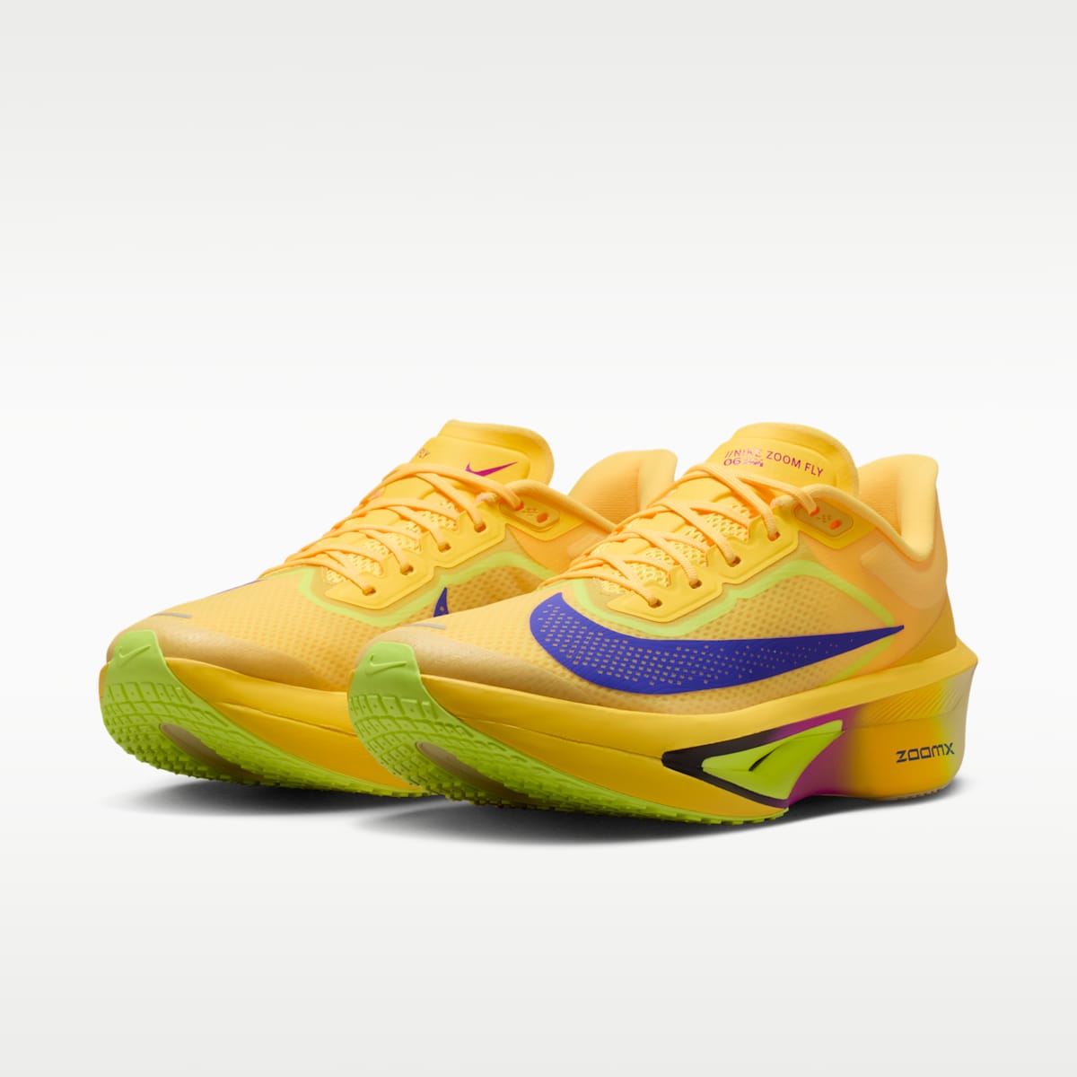 Nike Zoom Fly 6 Men's Road Racing Shoes - Citron Pulse/Volt Ice/Hyper Violet/Indigo Burst - Image 5