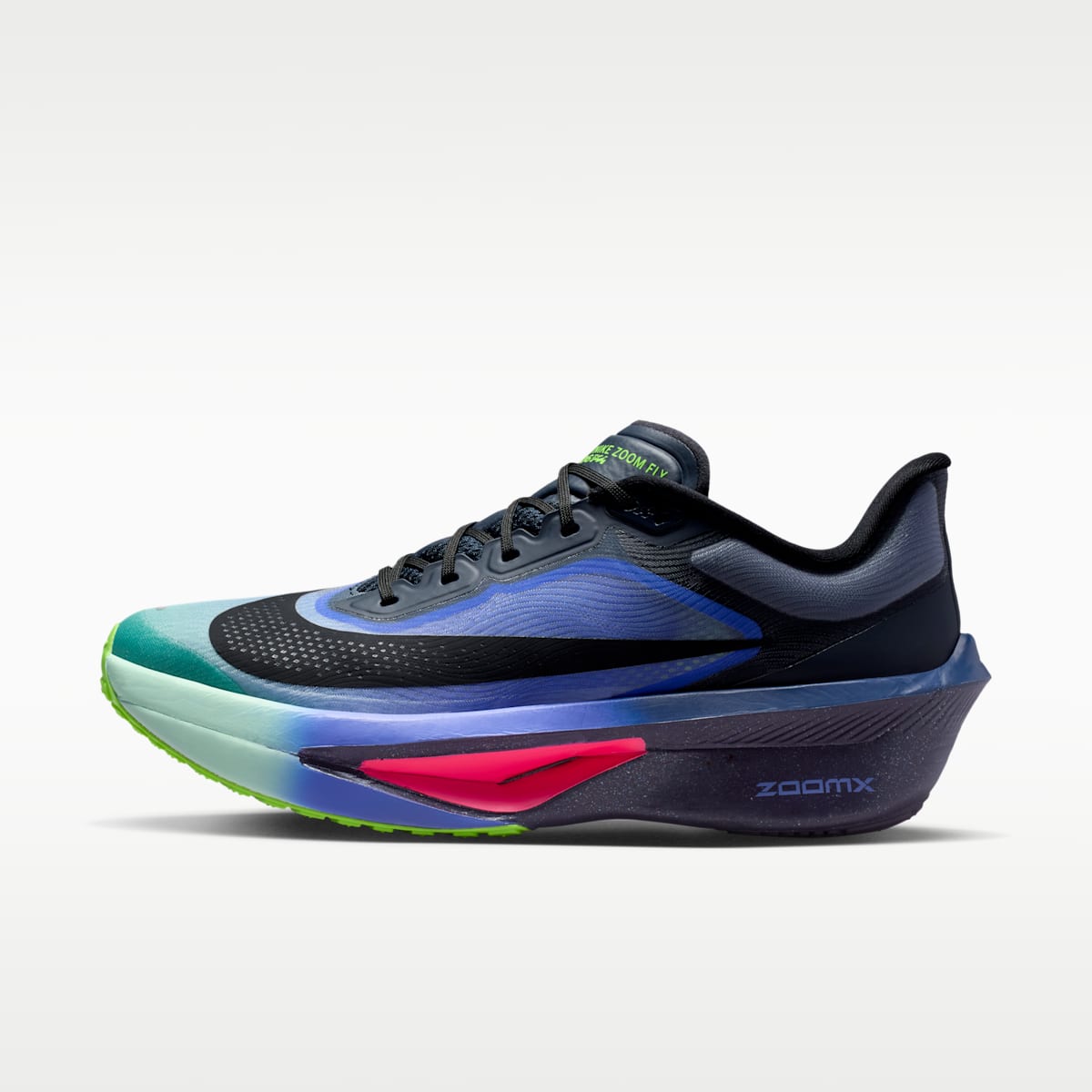 Nike Zoom Fly 6 Glam Men's Road Running Shoes - Dark Obsidian/Racer Blue/Emerald Rise/Black - Image 1