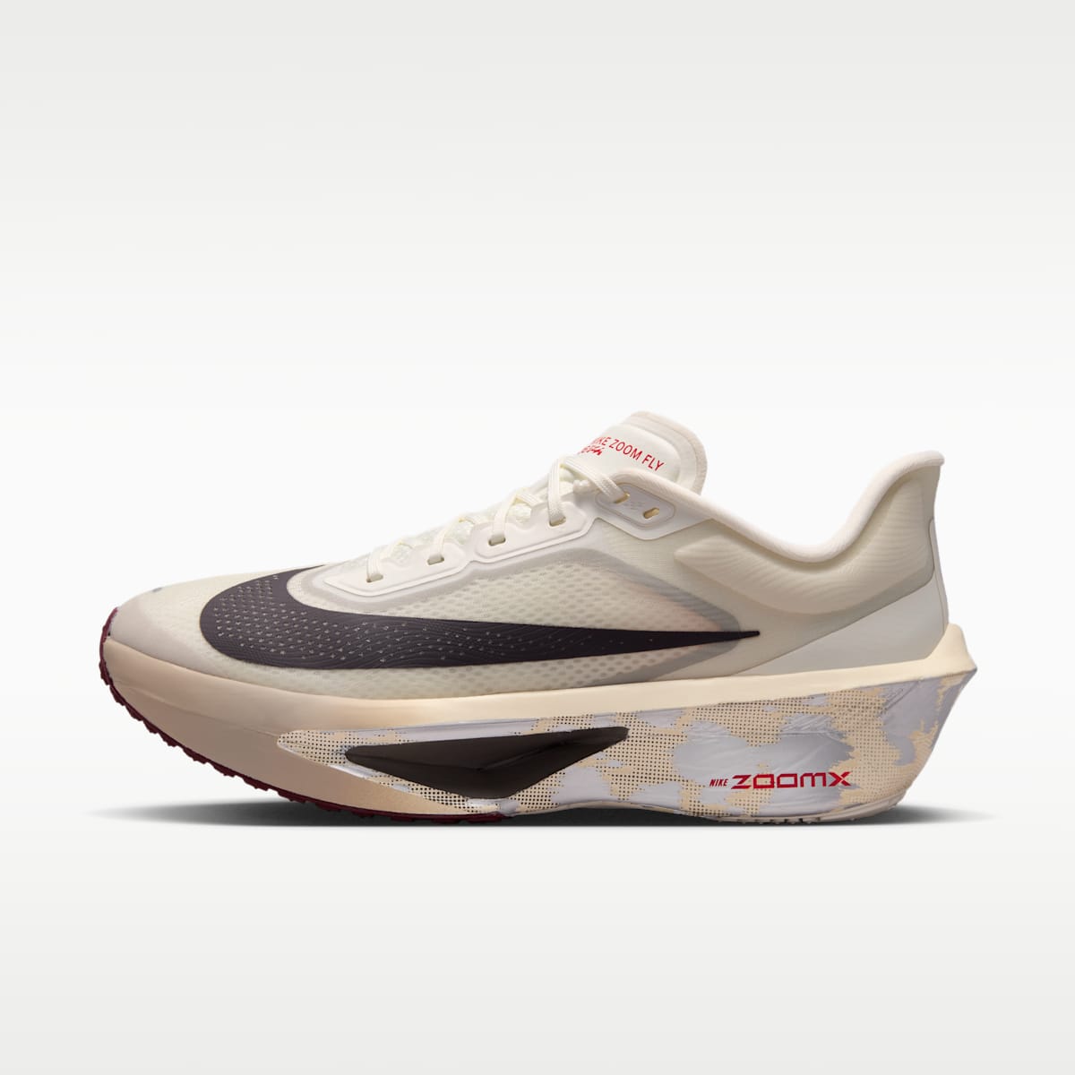 Nike Zoom Fly 6 Men's Road Racing Shoes - Sail/Moon Particle/Phantom/University Red - Image 1