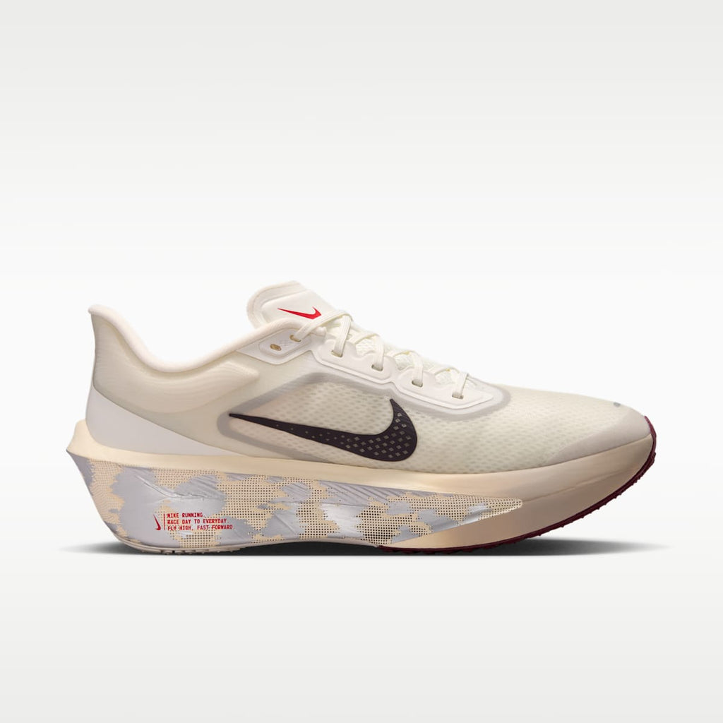 Nike Zoom Fly 6 Men's Road Racing Shoes - Sail/Moon Particle/Phantom/University Red - Image 3
