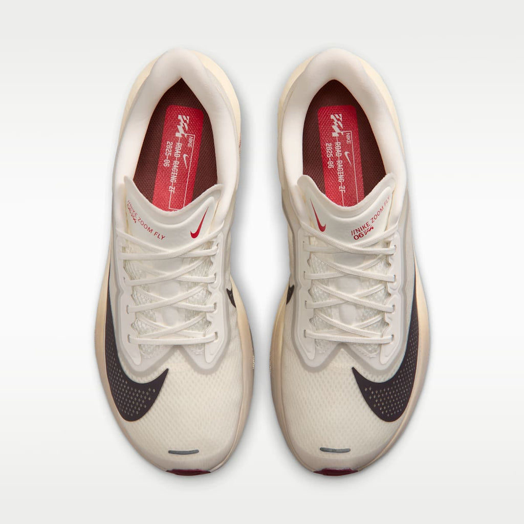 Nike Zoom Fly 6 Men's Road Racing Shoes - Sail/Moon Particle/Phantom/University Red - Image 4