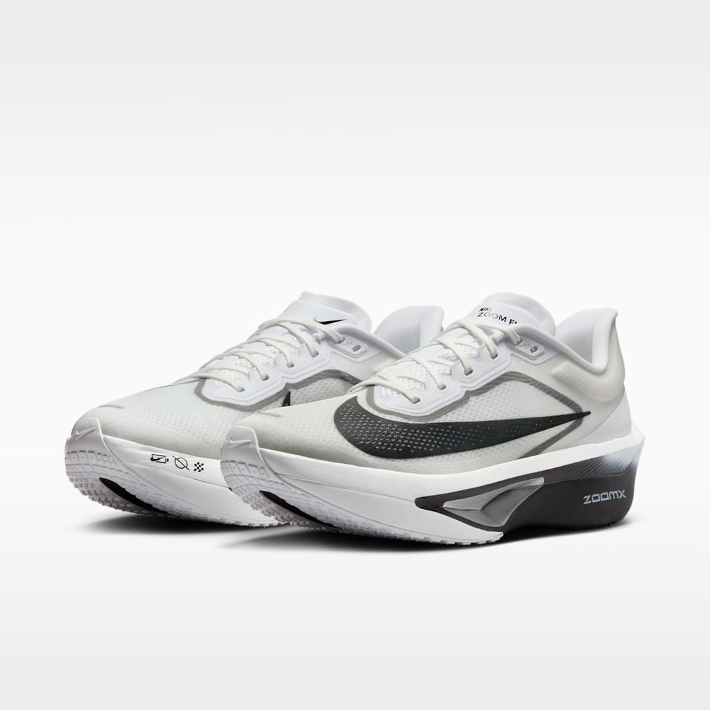 Nike Zoom Fly 6 Men's Road Racing Shoes - White/Smoke Grey/Metallic Silver/Black - Image 5