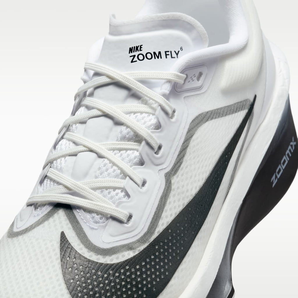 Nike Zoom Fly 6 Men's Road Racing Shoes - White/Smoke Grey/Metallic Silver/Black - Image 7