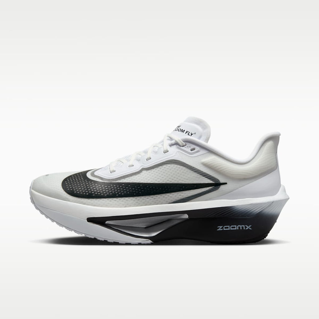 Nike Zoom Fly 6 Men's Road Racing Shoes - White/Smoke Grey/Metallic Silver/Black - Image 1