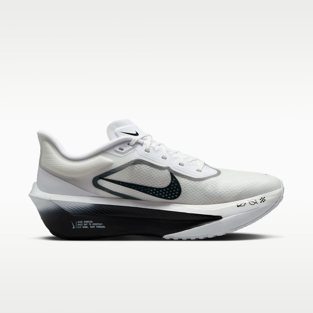 Nike Zoom Fly 6 Men's Road Racing Shoes - White/Smoke Grey/Metallic Silver/Black - Image 3