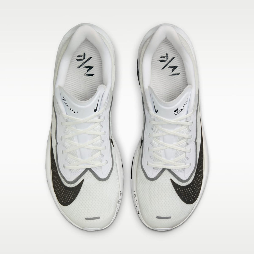 Nike Zoom Fly 6 Men's Road Racing Shoes - White/Smoke Grey/Metallic Silver/Black - Image 4
