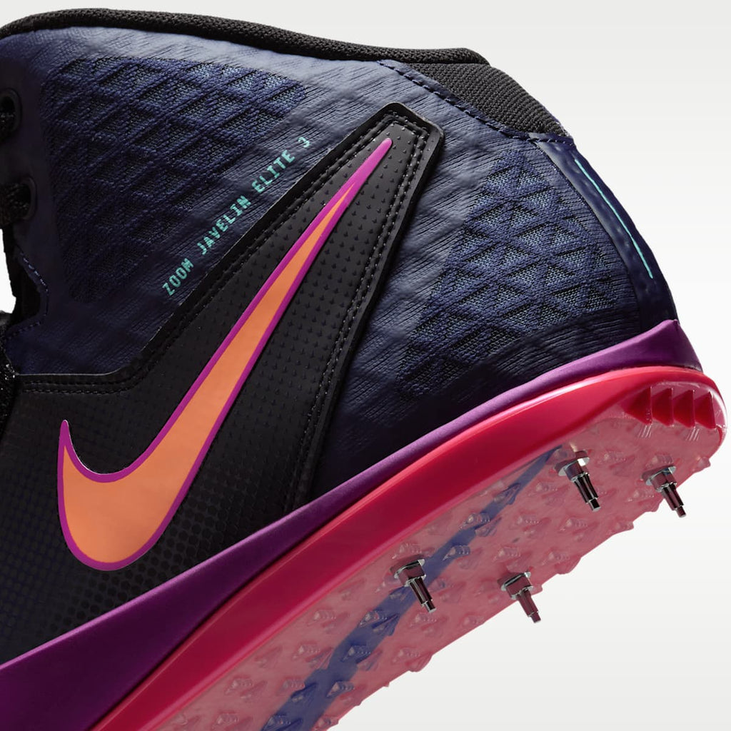 Nike Zoom Javelin Elite 3 Track & Field Throwing Spikes - Black/Obsidian/Bright Crimson/Orange Pulse - Image 9