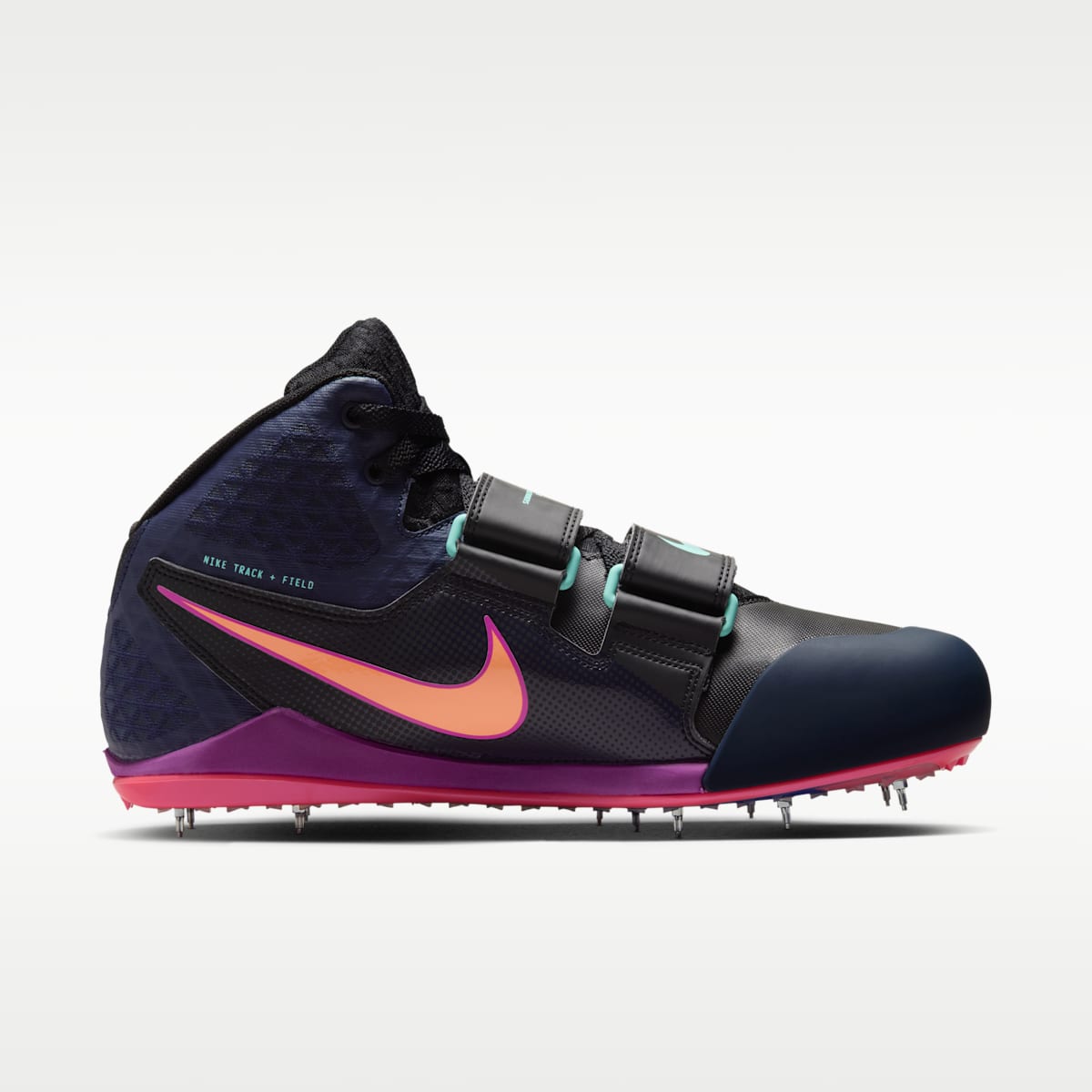 Nike Zoom Javelin Elite 3 Track & Field Throwing Spikes - Black/Obsidian/Bright Crimson/Orange Pulse - Image 3