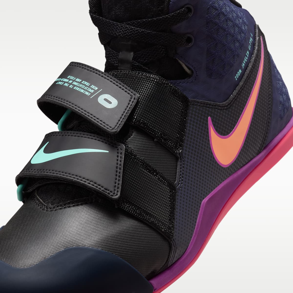 Nike Zoom Javelin Elite 3 Track & Field Throwing Spikes - Black/Obsidian/Bright Crimson/Orange Pulse - Image 8