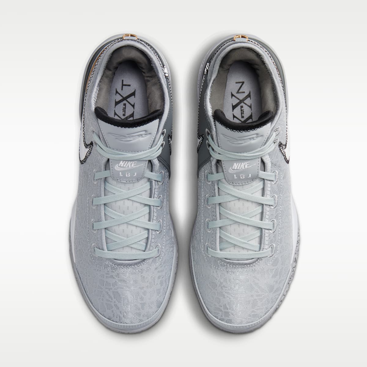 LeBron NXXT Gen Basketball Shoes - Wolf Grey/Iron Grey/Black/White - Image 4