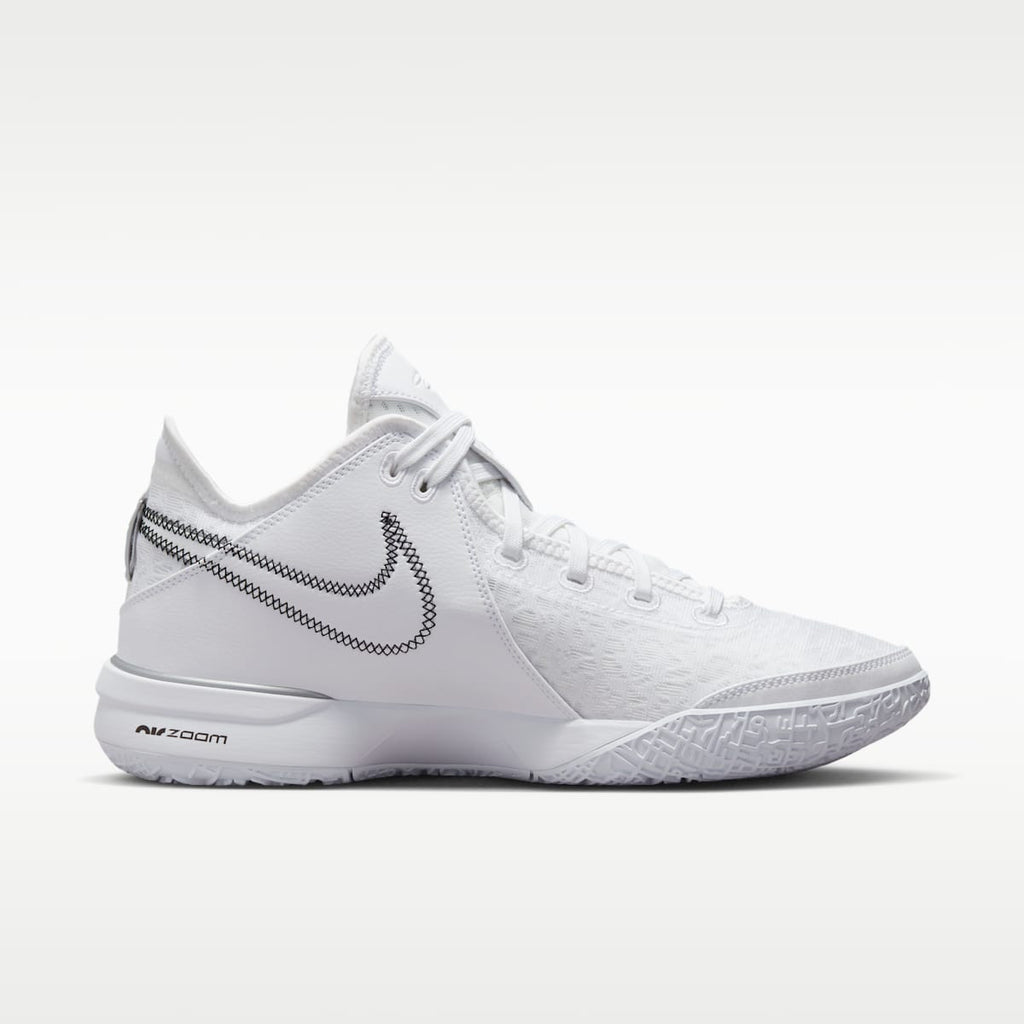 Women's LeBron NXXT Gen Basketball Shoes - White/Black/Metallic Silver
