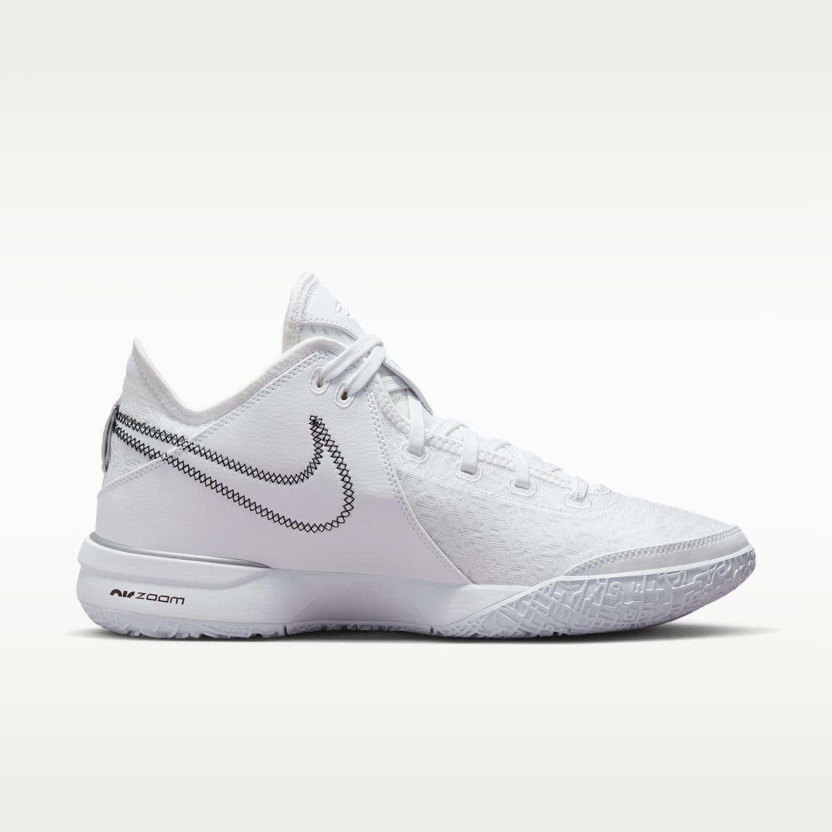 LeBron NXXT Gen Basketball Shoes - White/Black/Metallic Silver - Image 3