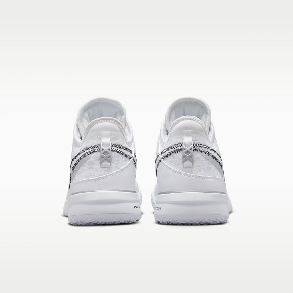 Women's LeBron NXXT Gen Basketball Shoes - White/Black/Metallic Silver