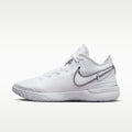 Women's LeBron NXXT Gen Basketball Shoes - White/Black/Metallic Silver