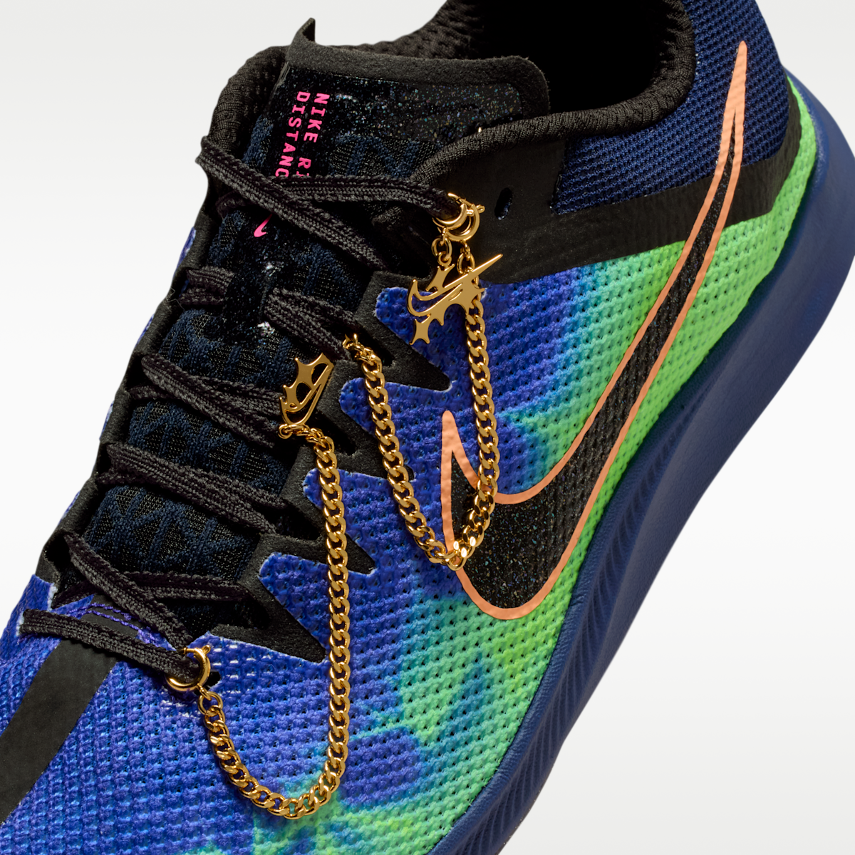 Women's Nike Zoom Rival Distance Glam Track & Field Distance Spikes - Dark Obsidian/Indigo Burst/Green/Black