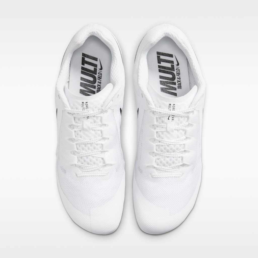 Women's Nike Zoom Rival Multi Track & Field Multi-Event Spikes - White/Metallic Silver/Black