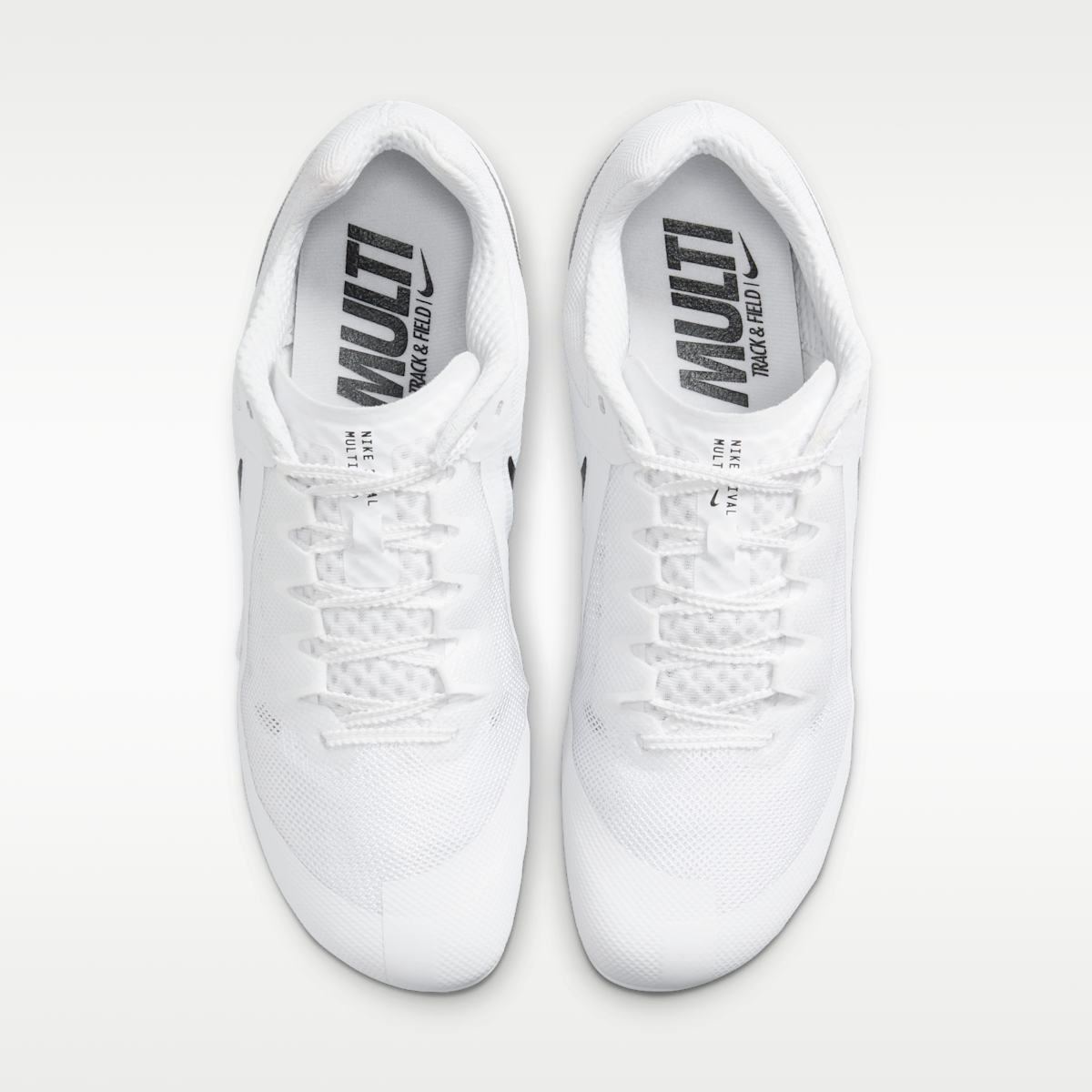 Women's Nike Zoom Rival Multi Track & Field Multi-Event Spikes - White/Metallic Silver/Black