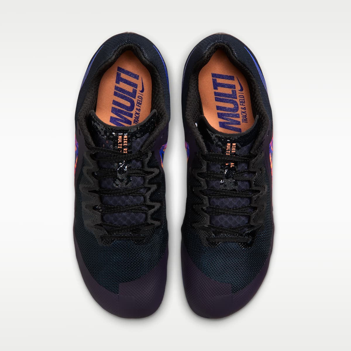 Nike Zoom Rival Multi Glam Track & Field Multi-Event Spikes - Dark Obsidian/Orange Pulse/Indigo Burst/Black - Image 4