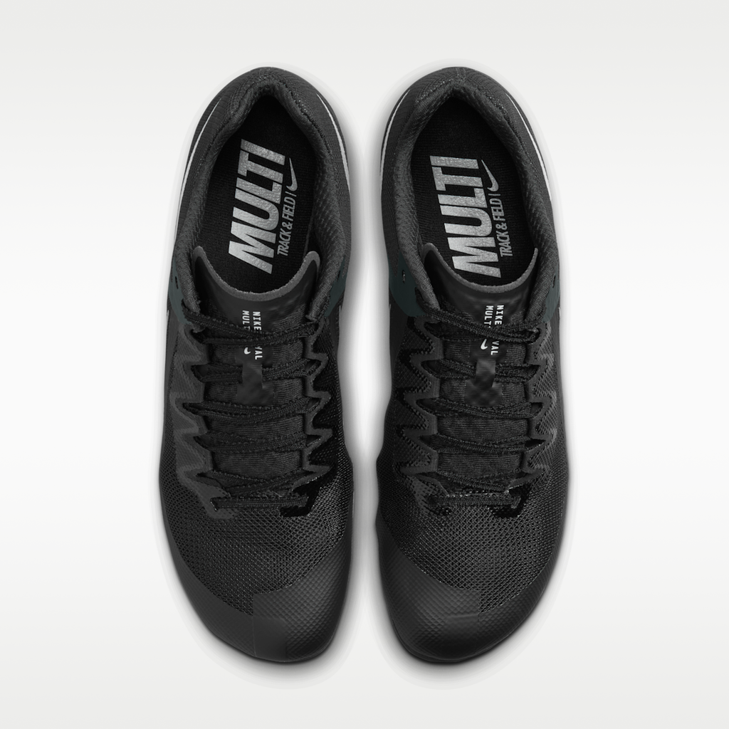 Women's Nike Zoom Rival Multi Track & Field Multi-Event Spikes - Black/Black/Metallic Silver