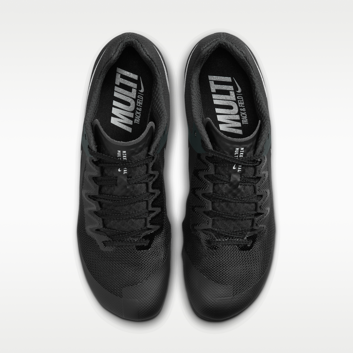 Women's Nike Zoom Rival Multi Track & Field Multi-Event Spikes - Black/Black/Metallic Silver