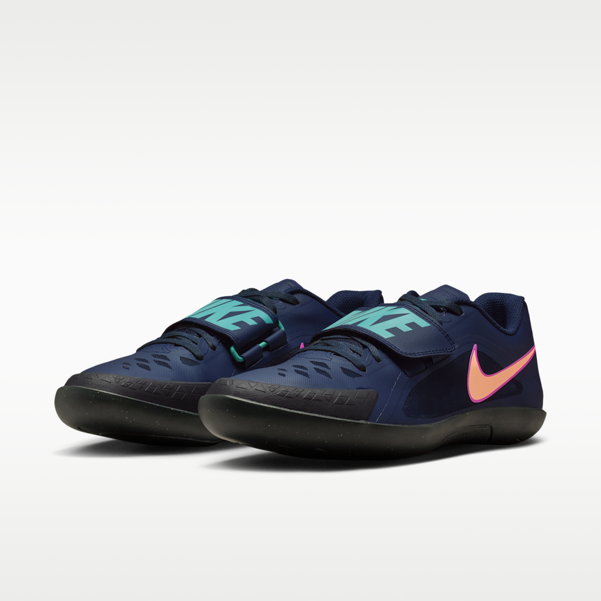 Women's Nike Zoom Rival SD 2 Track & Field Throwing Shoes - Obsidian/Hyper Violet/Hyper Turquoise/Orange Pulse