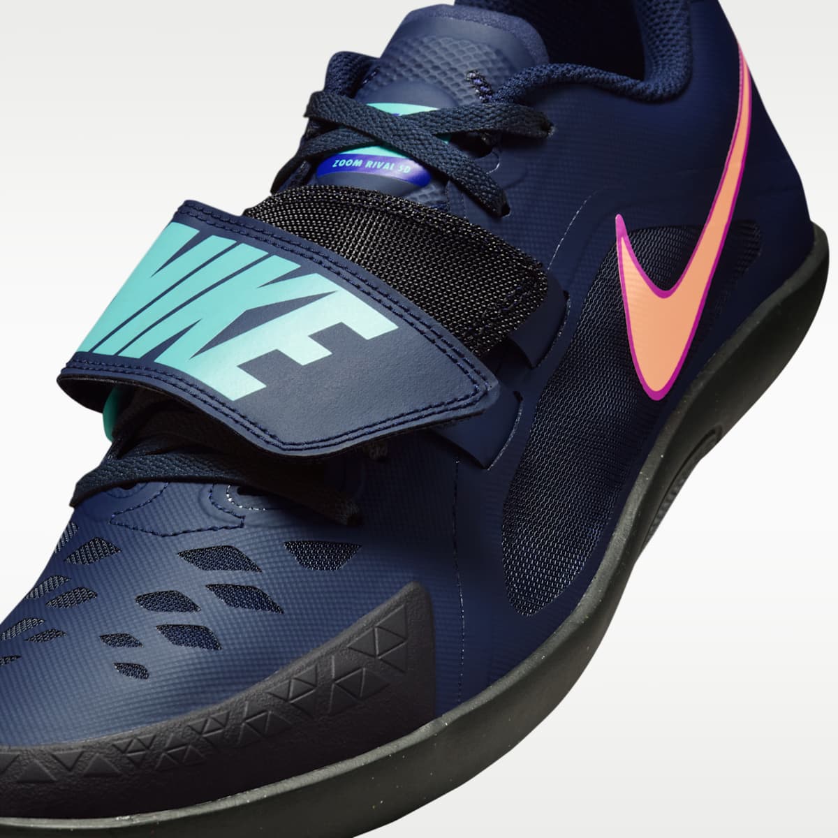 Nike Zoom Rival SD 2 Track & Field Throwing Shoes - Obsidian/Hyper Violet/Hyper Turquoise/Orange Pulse - Image 7