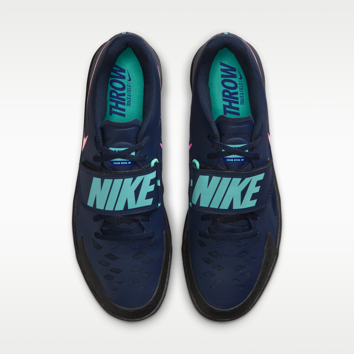 Women's Nike Zoom Rival SD 2 Track & Field Throwing Shoes - Obsidian/Hyper Violet/Hyper Turquoise/Orange Pulse