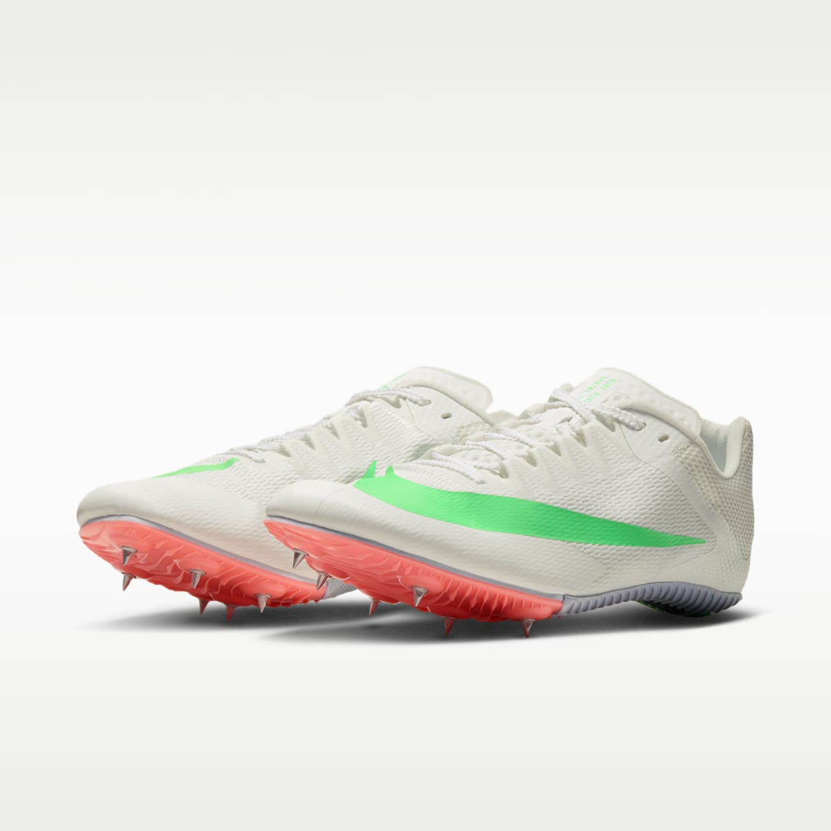 Nike Zoom Rival Sprint Track & Field Sprinting Spikes - Summit White/Atomic Pink/Aluminum/Electro Green - Image 5