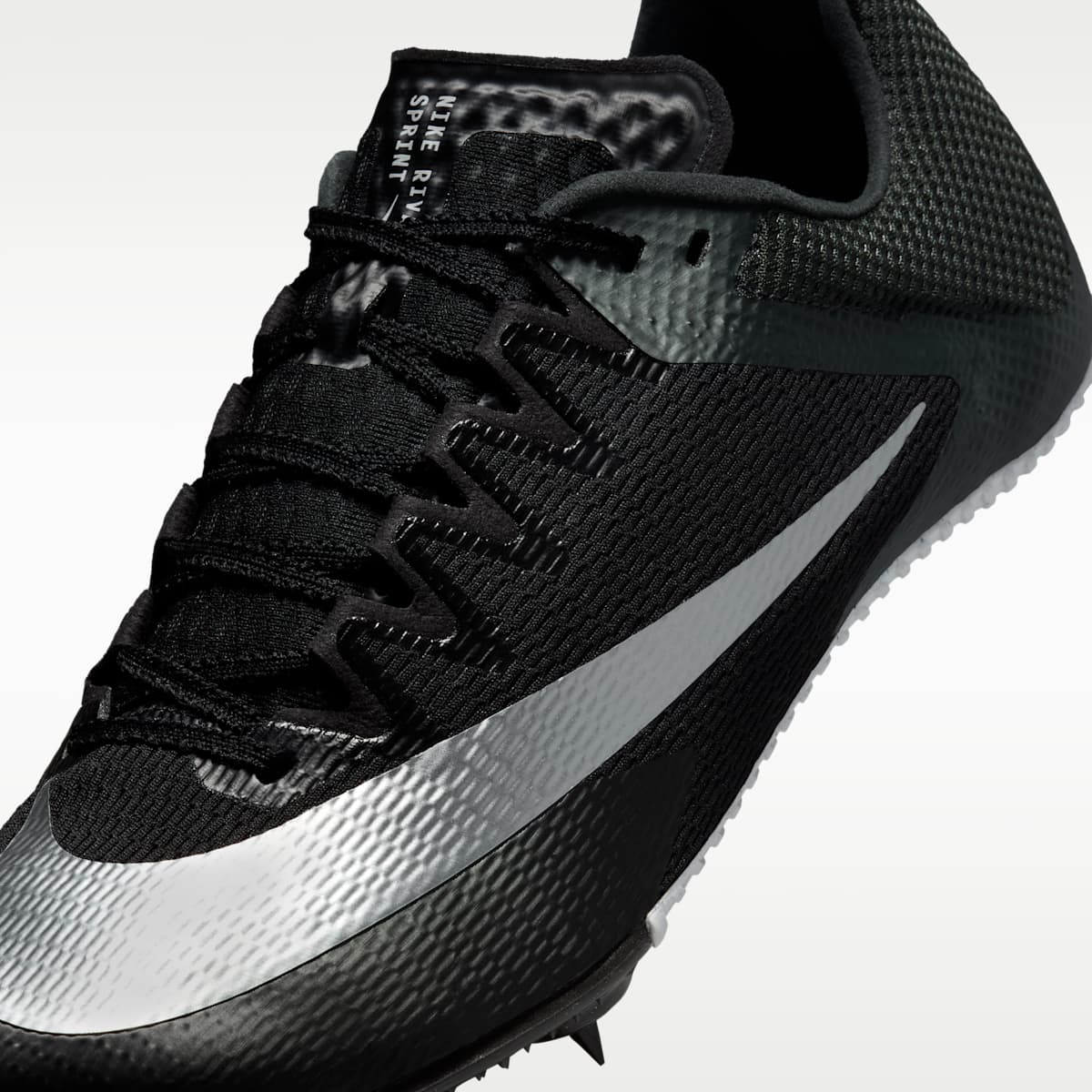 Nike Zoom Rival Sprint Track & Field Sprinting Spikes - Black/Black/Metallic Silver - Image 8