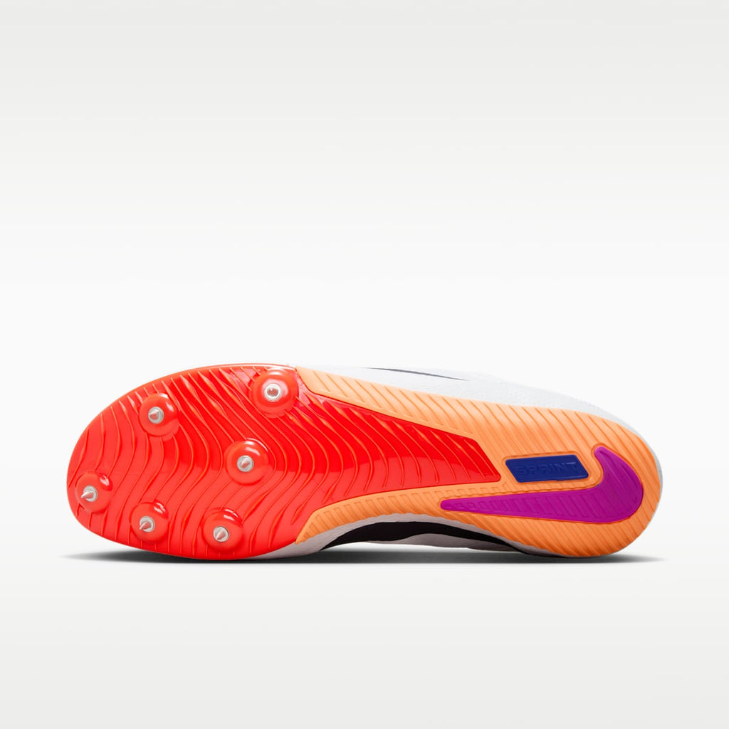 Nike Zoom Rival Sprint Track & Field Sprinting Spikes - White/Bright Crimson/Hyper Turquoise/Obsidian - Image 2