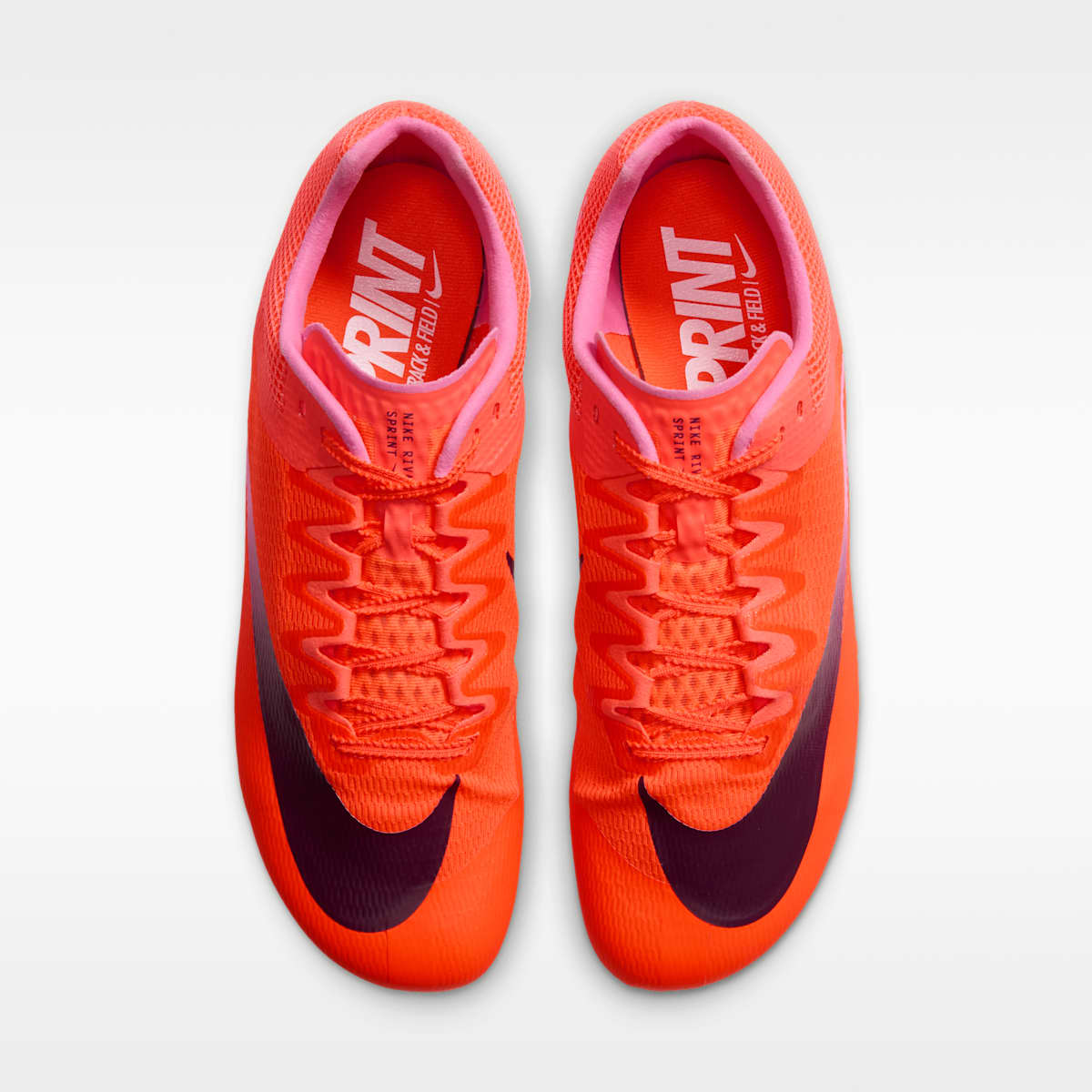 Nike Zoom Rival Sprint Track & Field Sprinting Spikes - Hyper Orange/Hyper Crimson/Bordeaux/Pink Spell - Image 4