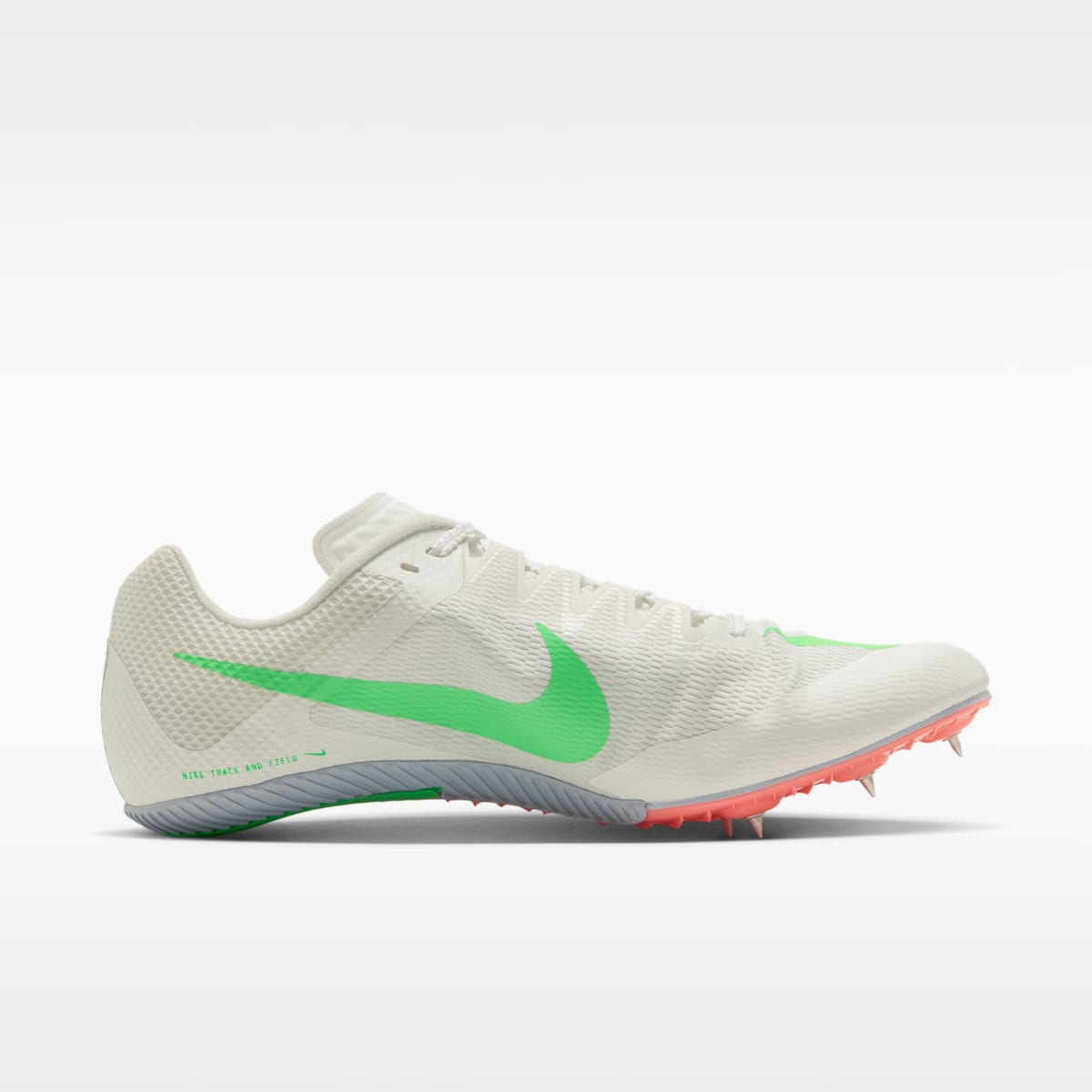Nike Zoom Rival Sprint Track & Field Sprinting Spikes - Summit White/Atomic Pink/Aluminum/Electro Green - Image 3