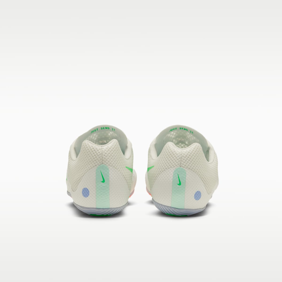 Nike Zoom Rival Sprint Track & Field Sprinting Spikes - Summit White/Atomic Pink/Aluminum/Electro Green - Image 6